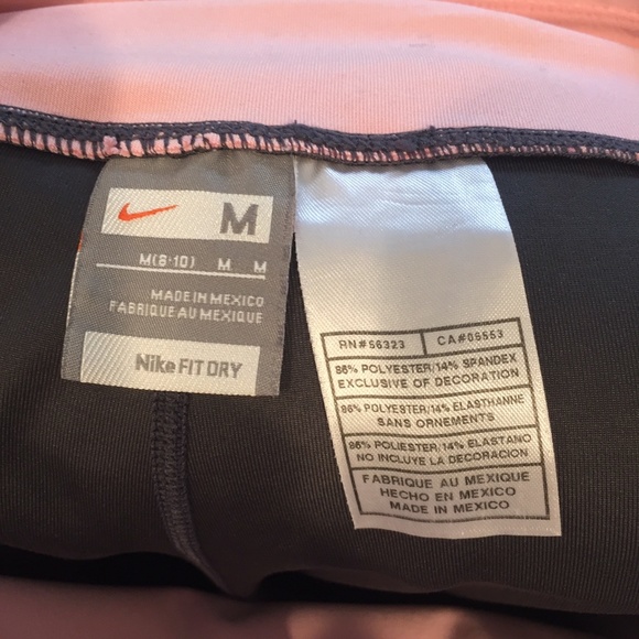 Nike Fit Dry Capri Leggings Gray & Pink Size Med - Picture 4 of 4